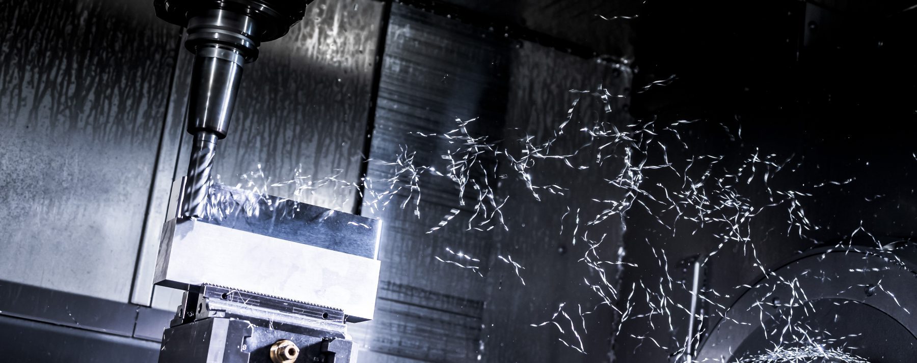 Fräsen Heron CNC -Technik Fräsmaschine in Aktion
